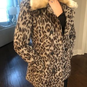 Lined Leopard Coat - NWOT